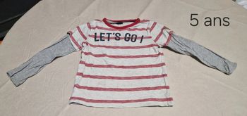 Tee shirt à longue manche 5 ans