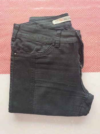 Pantalon toile enduit zara skinny 36