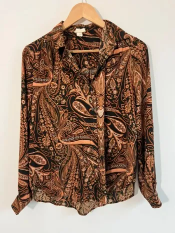 Chemisier imprimé marron H&M