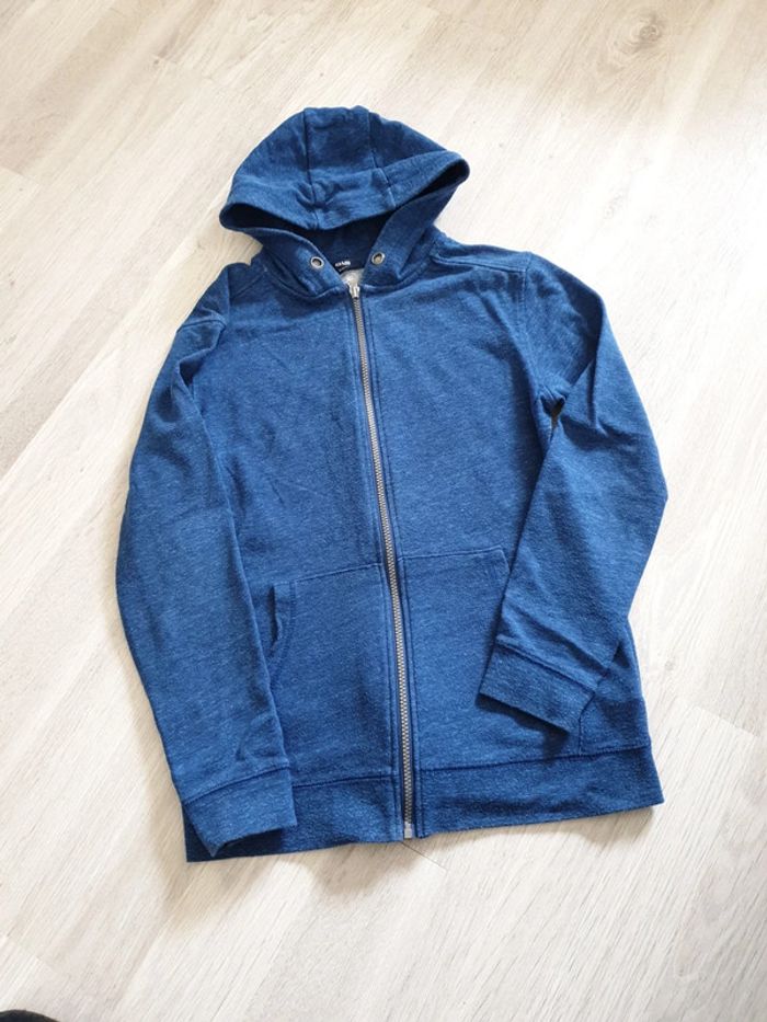 Gilet coton capuche et poches 12 ans