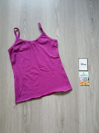 Débardeur uni violet à fines bretelles / sans marque / (8ans)