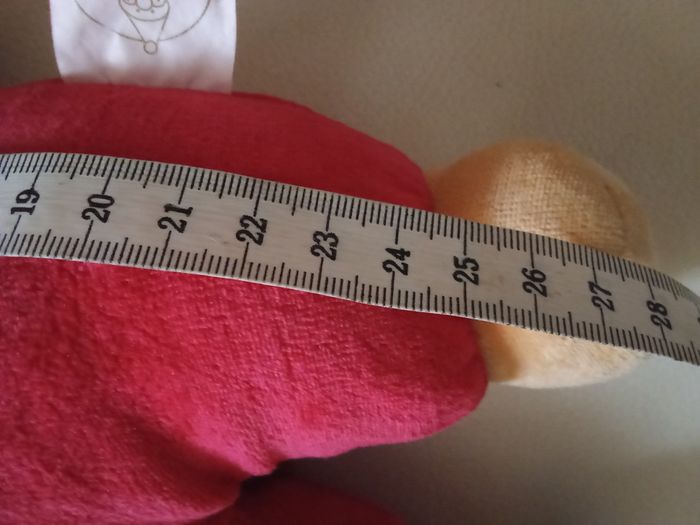 Doudou ours ourson Bengy Amtoys vintage couleurs primaires  rouge bleu jaune d'occasion  peluche ancienne - photo numéro 6