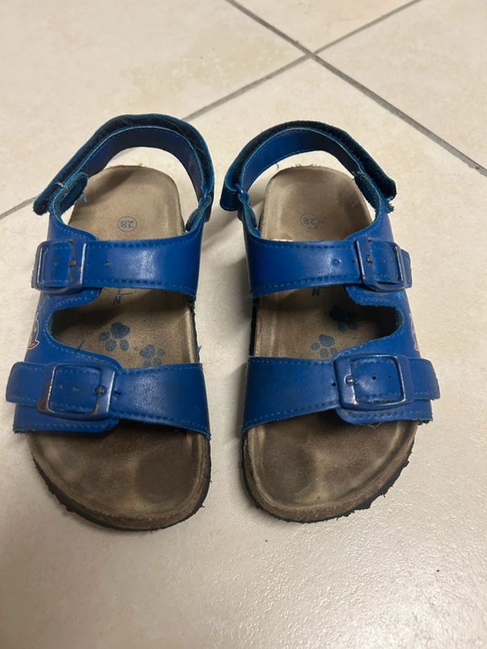 sandales garçon Pat Patrouille bleues à boucle et scratch taille 28 - photo numéro 2