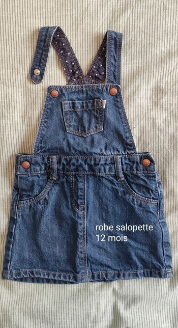 Robe salopette en jean