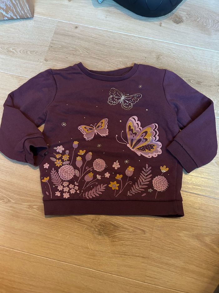 Sweat chaud prune fille