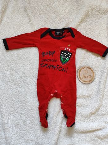 Pyjama "Baby Européen Champion !" RCT 👣 6 mois