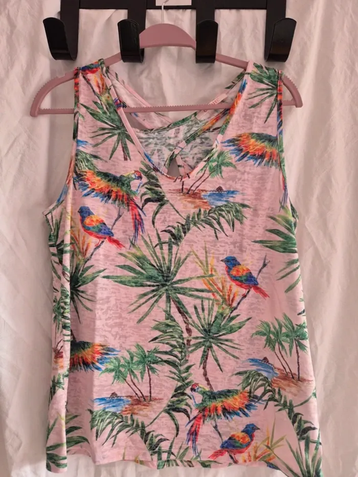 Débardeur Rose tropical Camaïeu