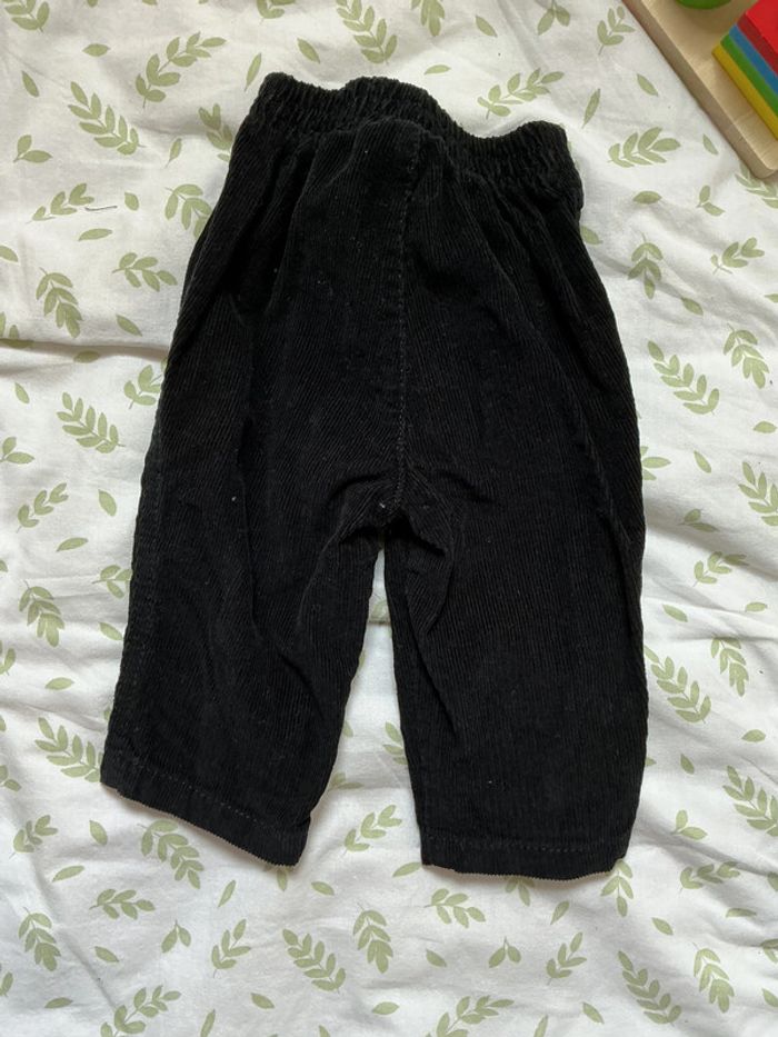 pantalon en velours noir taille élastique 3 mois - photo numéro 5