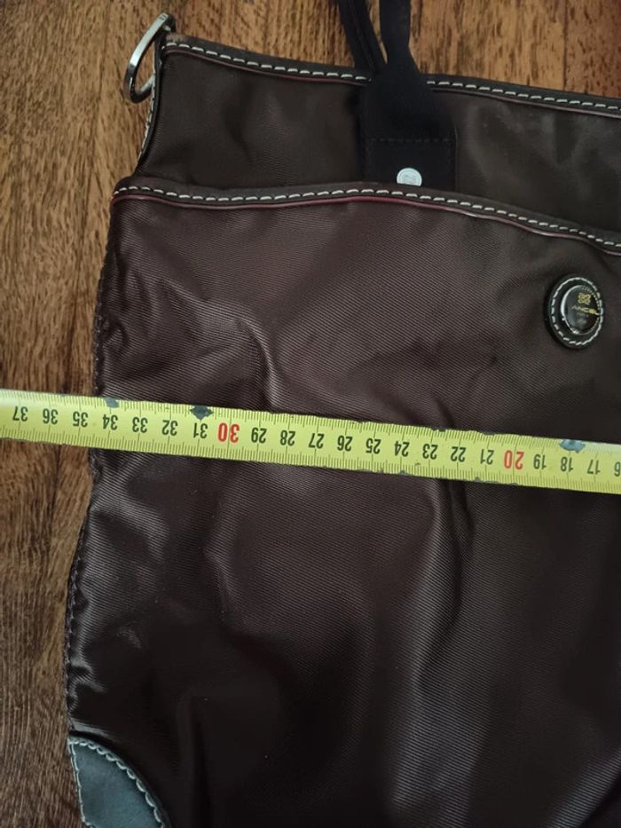 Cabas Lancel en toile et cuir marron - photo numéro 12