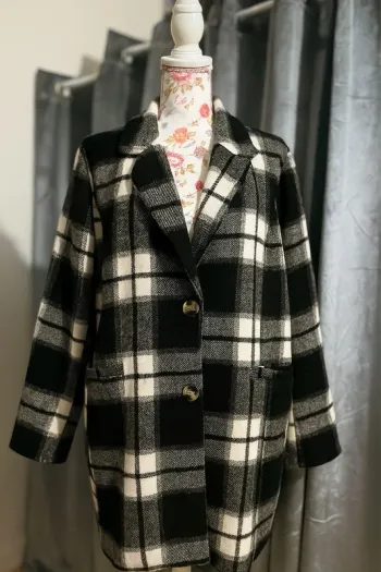 🖤🤍 veste  légère à carreaux – Made in Italy 🤍🖤