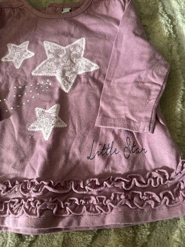 Top manches longues bébé – Mauve – 6 mois - photo numéro 3