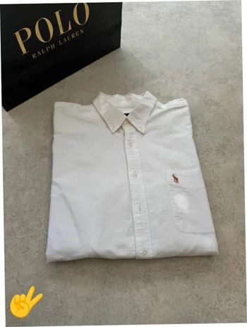 Chemise Ralph Lauren manche longue Taille L blanc Homme Men CHE14