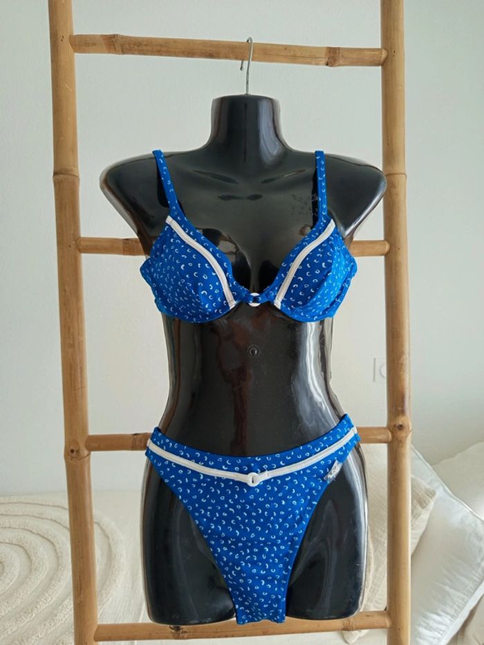 Maillot de bain 2 pièces Triumph bleu & blanc