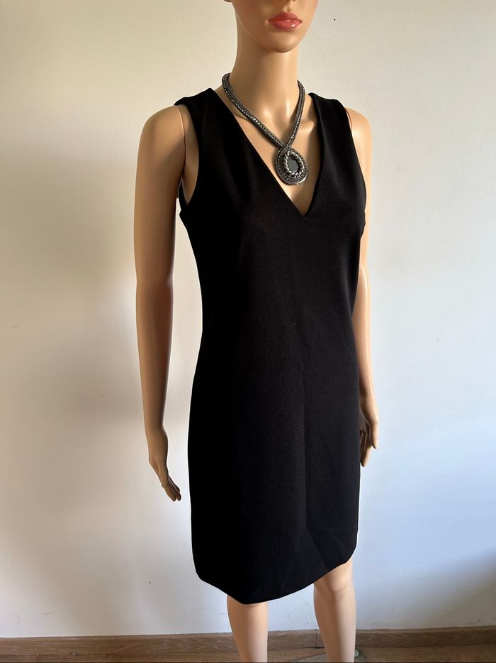 Robe noire sans manches avec strass Morgan taille XS comme neuve - photo numéro 2