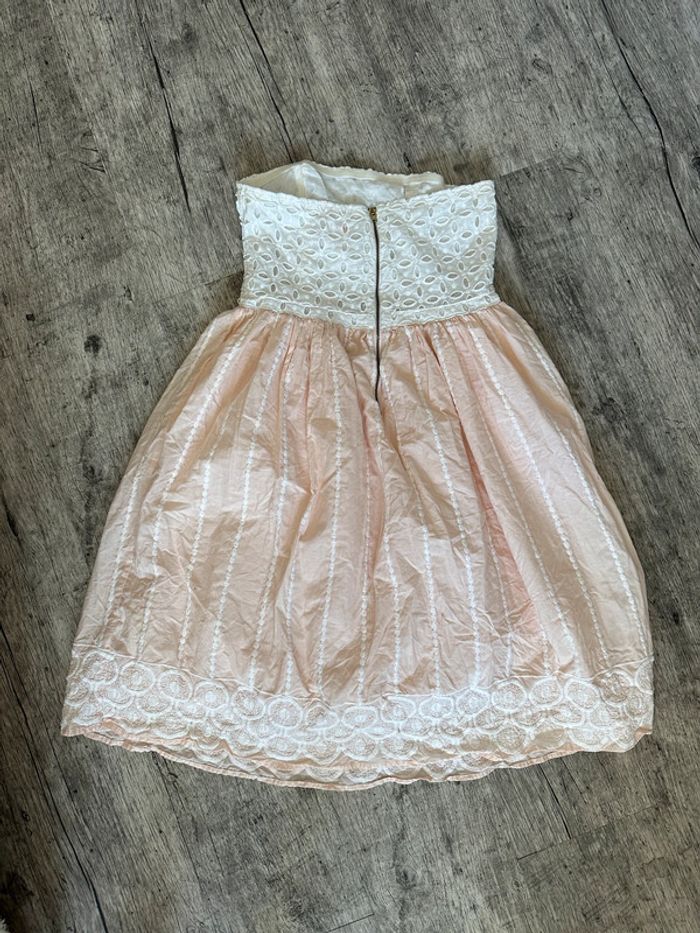 Robe bustier dentelle rose et blanche - photo numéro 2