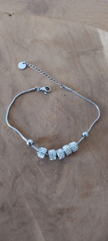 Bracelet strass acier inoxydable