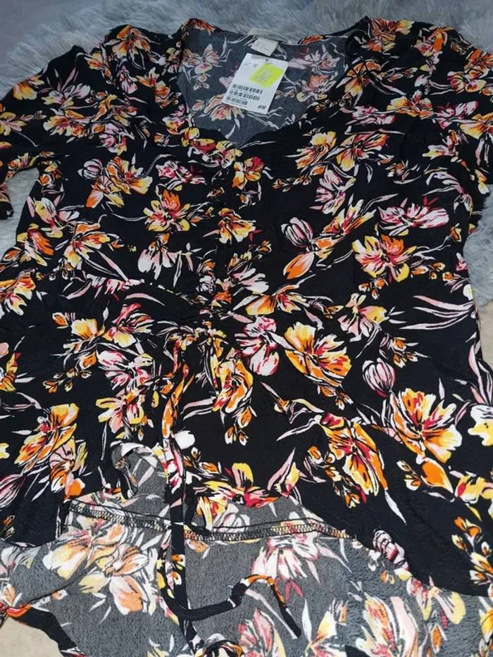 haut blouse chemise florale femme taille 36 H&M - photo numéro 14