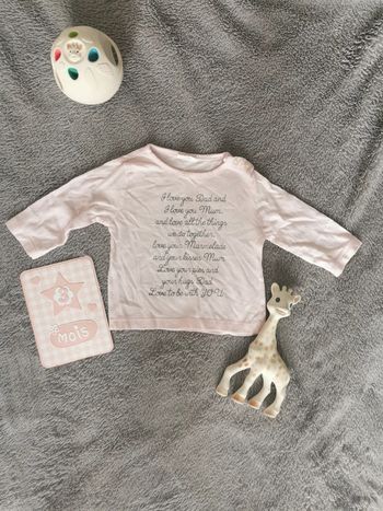 T-shirt à texte 3 mois