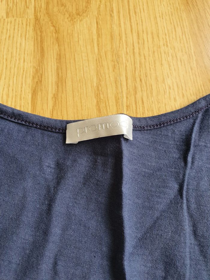 tee shirt bleu a volant promod - photo numéro 3