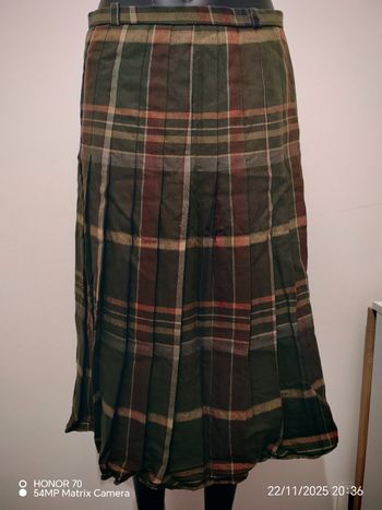 Jupe plissee en laine vintage