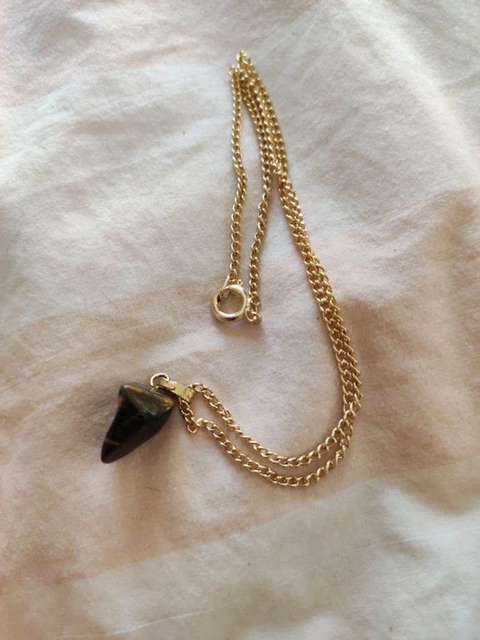 Collier pierre oeil de tigre - photo numéro 2