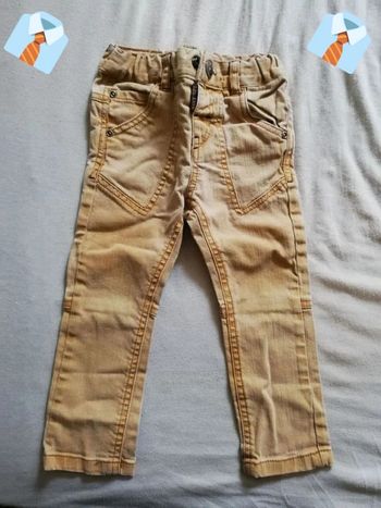 Jean Beige à Bouton Braguette "Kid Kanai" - Taille 24 Mois