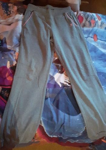 Pantalon jogging fille Domyos gris