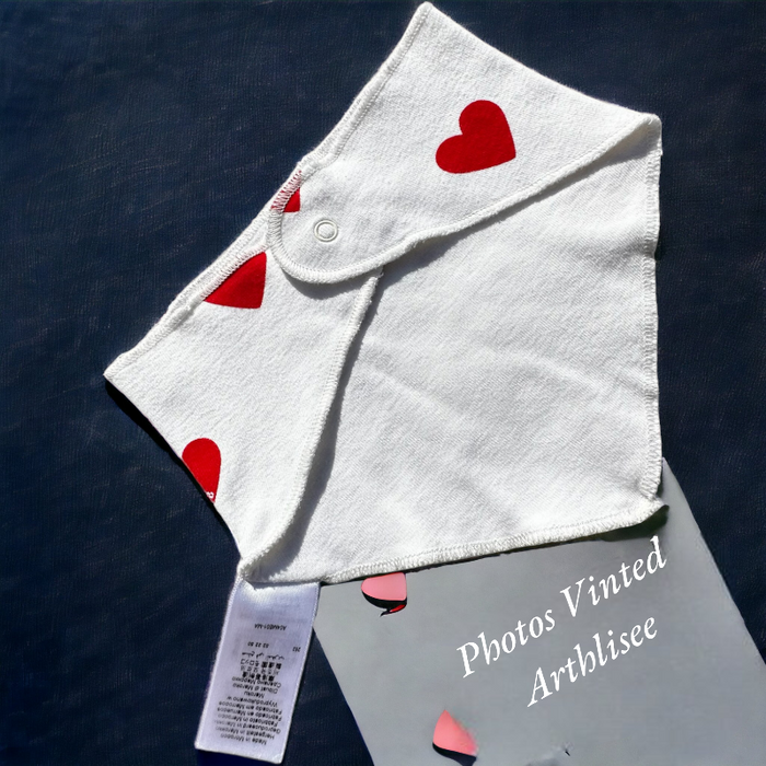 Ensemble 2P combinaison bandana coeurs Petit Bateau 6 mois TBE (19€) - photo numéro 2