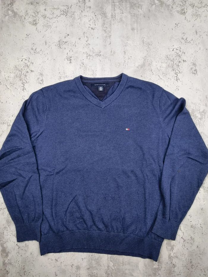 Pull col V Tommy Hilfiger bleu, L Hommes - photo numéro 3
