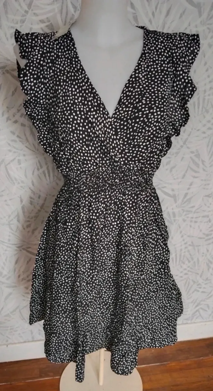 Magnifique robe d'été à pois femme neuve taille S/M 36 38