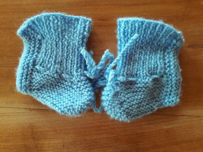 Chaussons handmade bleus