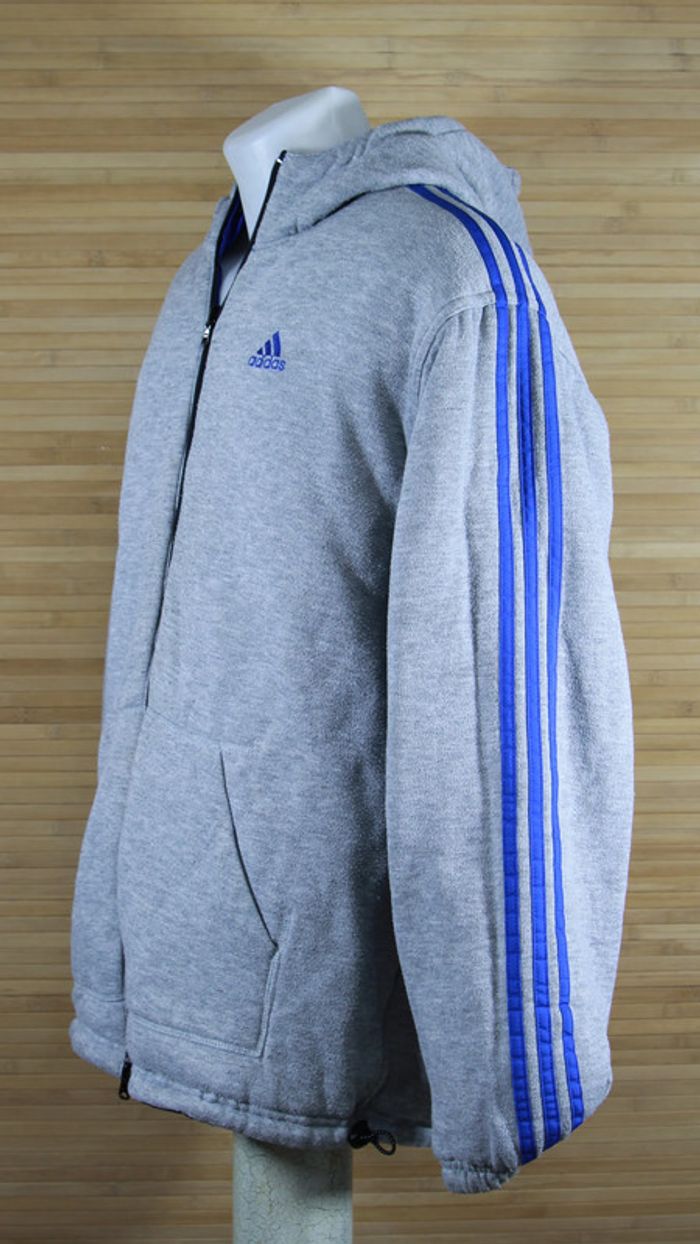 Veste doudoune vintage réversible Adidas homme noir et bleu marine ou grise et bleu - photo numéro 5