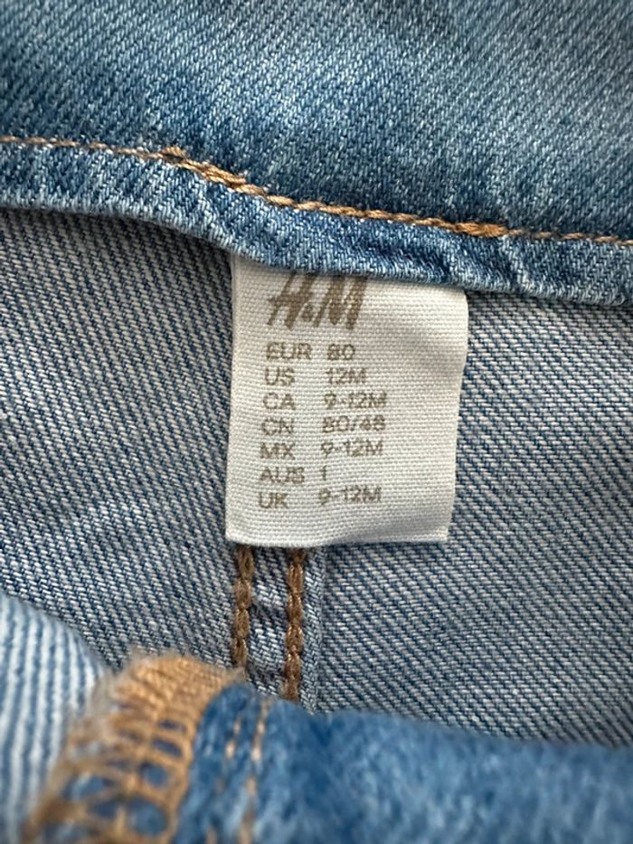 Salopette en jeans h&m 12 mois 80 cm - photo numéro 7