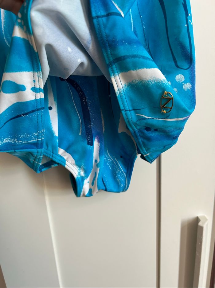 Maillot de bain 1 pièce bleu à motifs Neuf Naturana Tailles 38-40 - photo numéro 3