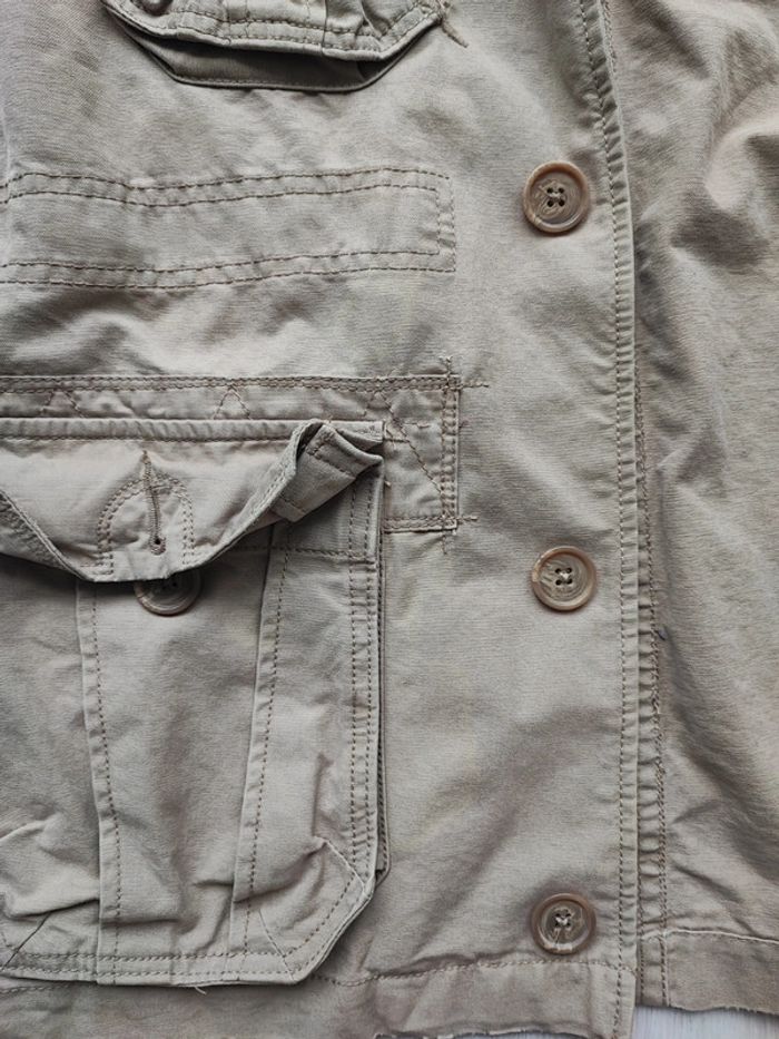 Veste Cargo Militaire Aviateur Levi's Strauss & Co. Couleur Beige Taille M - photo numéro 5