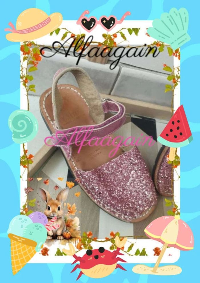 Sandales paillettes roses 30 mibo - photo numéro 6