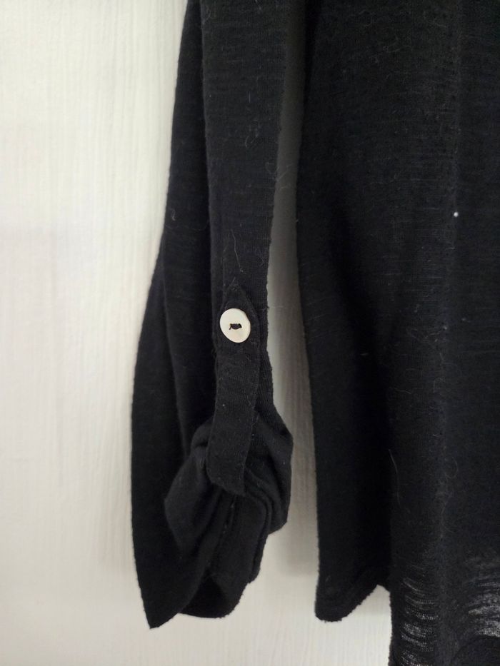 Blouse transparente Noire Coton Manches Longues/Courtes - Kiabi ( Taille S 34 / 36 ) - photo numéro 4