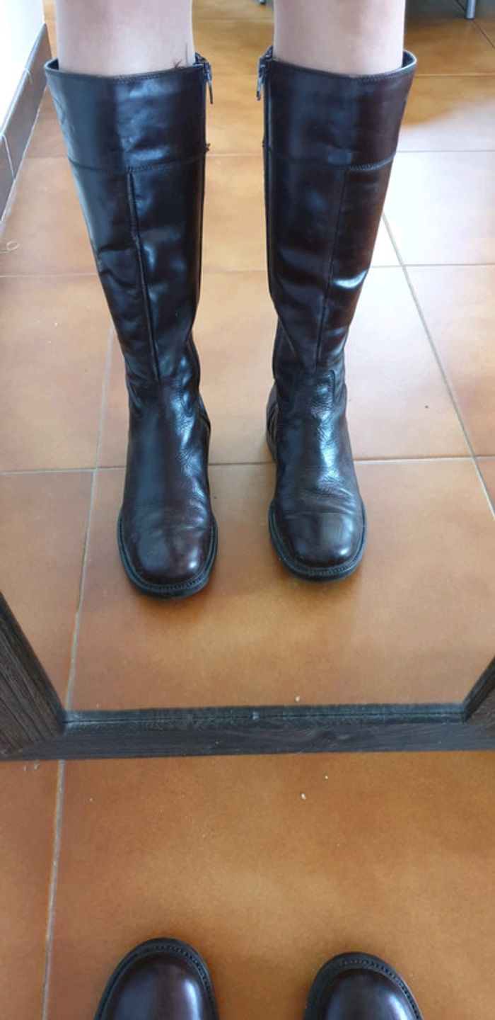 Botte en cuir marron - photo numéro 2