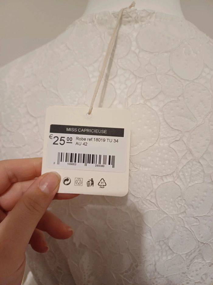 Robe blanche bohème en dentelle neuve Z Studio taille S/M 36/38 - photo numéro 11