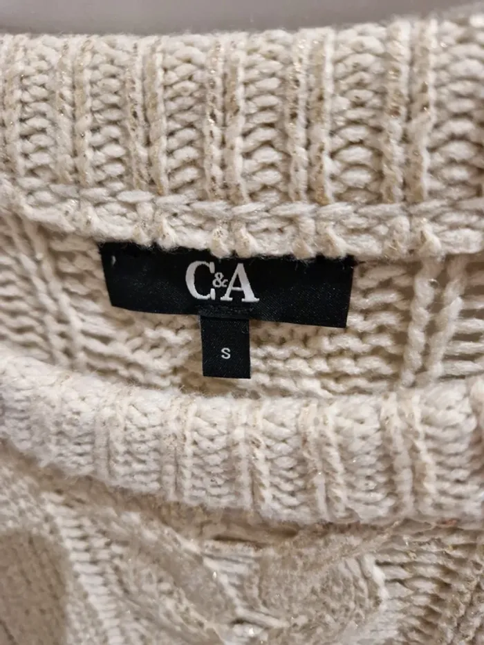 Pull doré C & A, taille grand - photo numéro 4