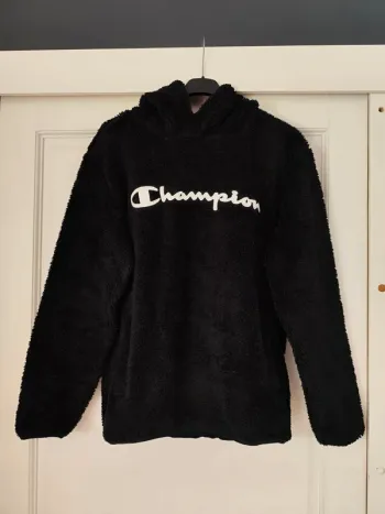 Sweat pull veste capuche sherpa noir champion taille M