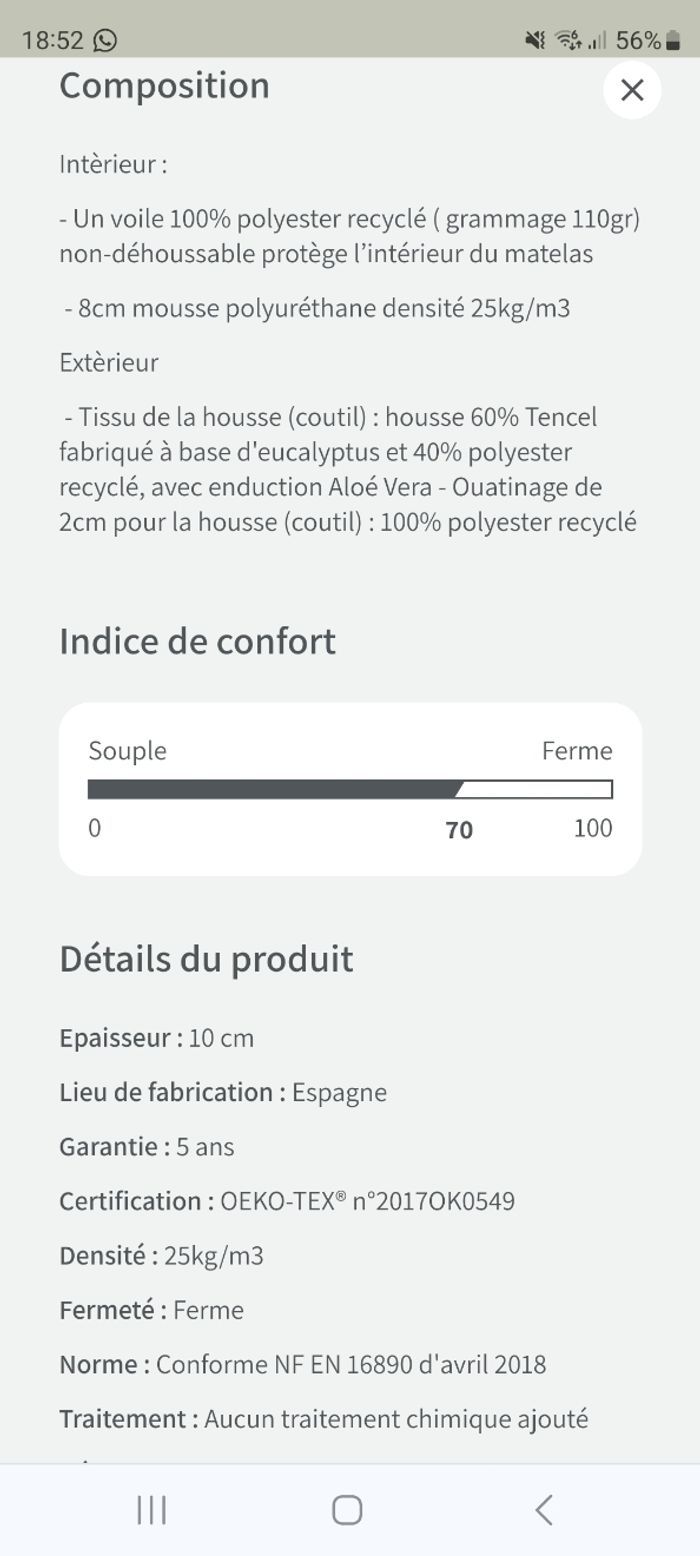 Lit et matelas bébé 60x120 - photo numéro 6