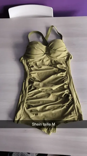 Maillot de bain shein vert olive taille M