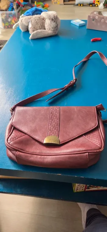 Sac bandoulière bordeaux