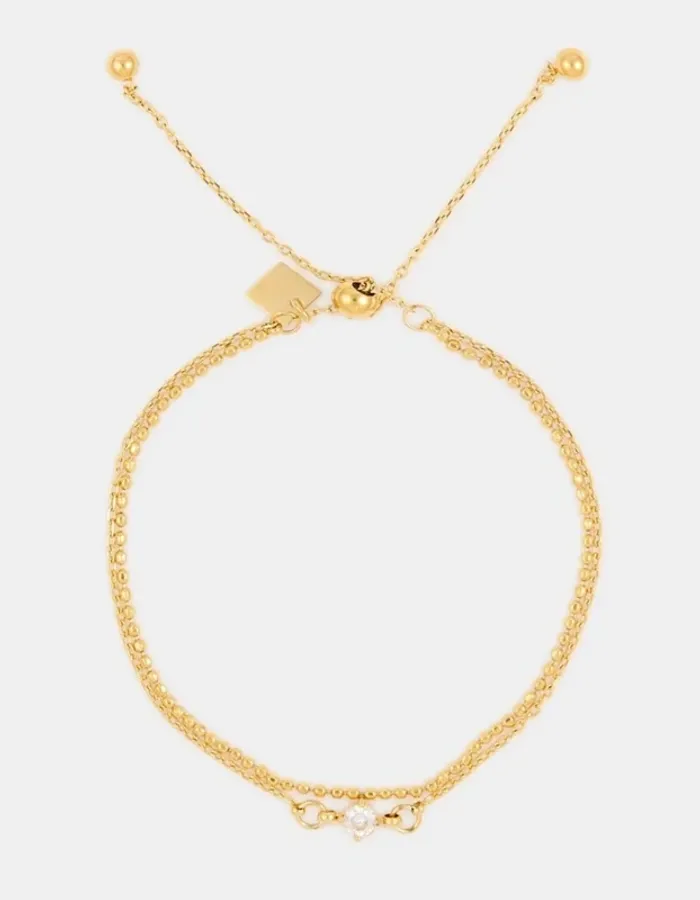 Double bracelet femme Zag en acier inoxydable - photo numéro 2