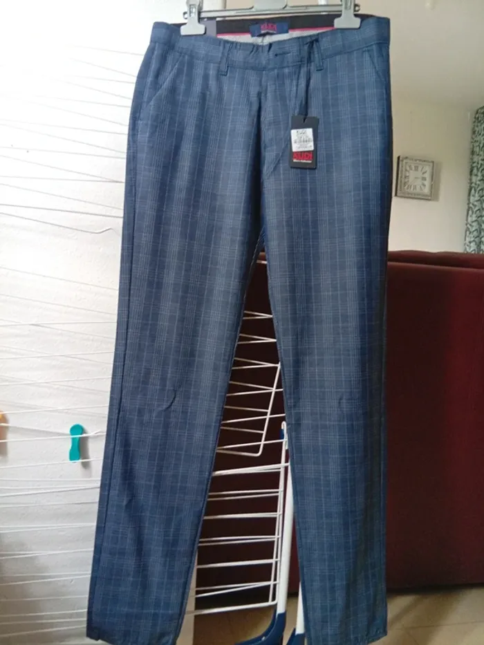Pantalon classique léger homme a carreaux - photo numéro 2