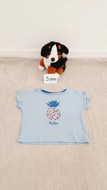 Tee shirt manches courtes ananas petite fille