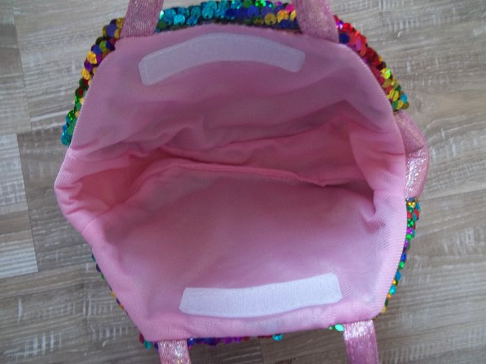 Petit sac à main rose brillant sequins magiques - photo numéro 4