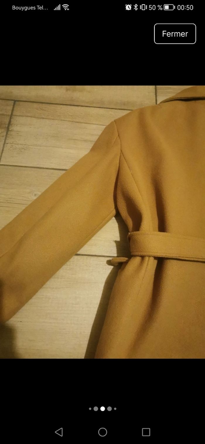 Manteau beige camel - photo numéro 4