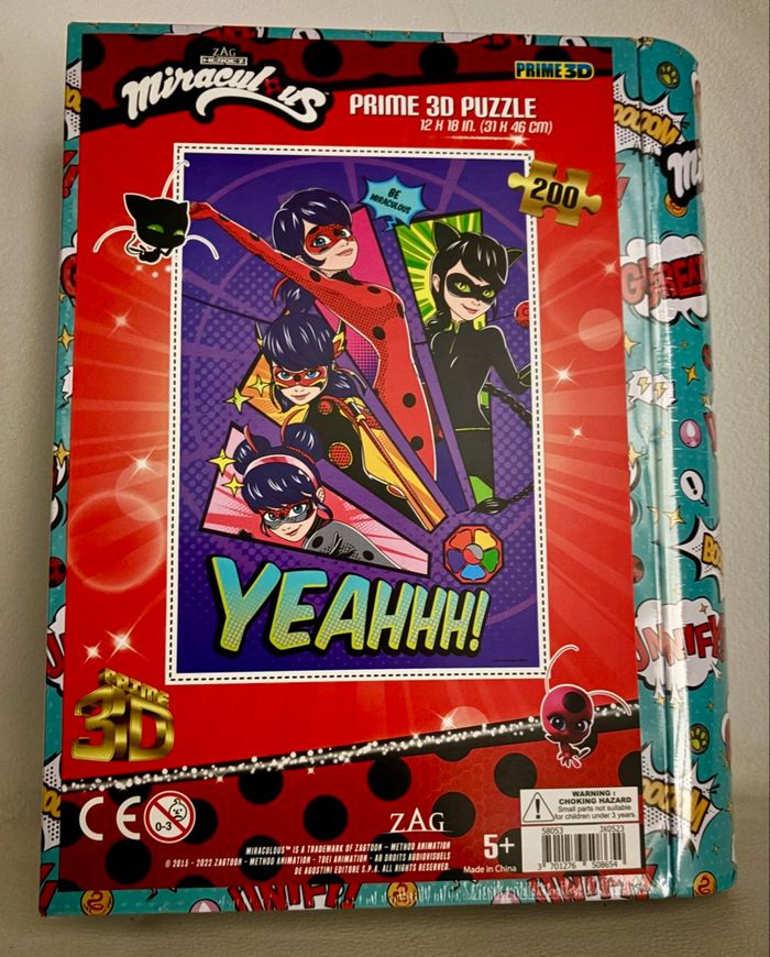 Puzzle 3D Miraculous Ladybug – 200 pièces – Neuf - photo numéro 2